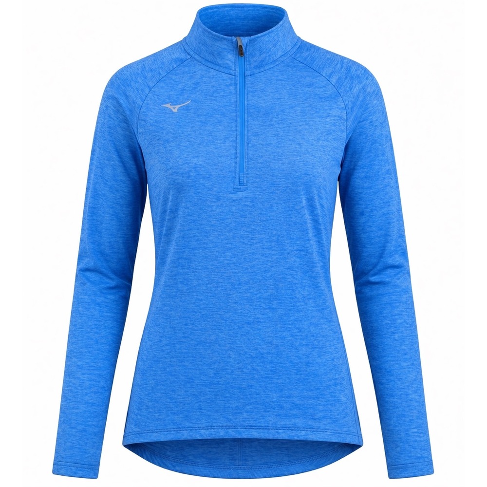 Mizuno Alpha 1/2 Zip Royal Blue Long‎ Sleeve Athletic Top XS womens running gym